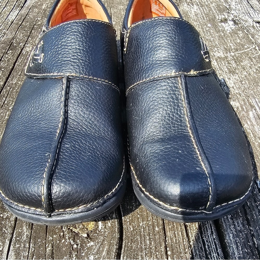 Clarks Unstructured Unloop Black Pebbled Leather … - image 8